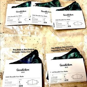 50-Goodfellow & co Adult Reusable Fabric Face Masks Black Gray
